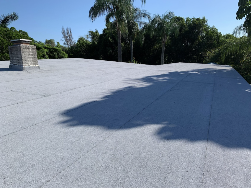 picture of a modified bitumen roofing job completed by phoenix contracting of south west florida